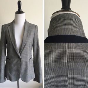 Zara checkered blazer grey small